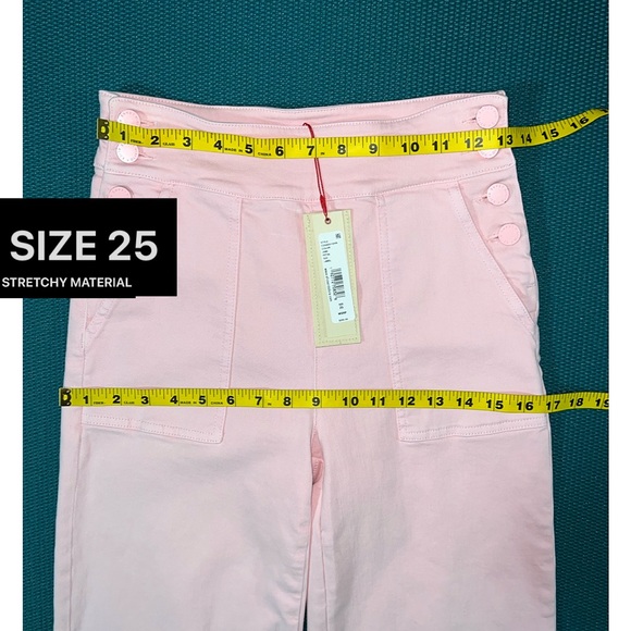 Alice + Olivia Donald High Waisted Light Pink Jean - Picture 8 of 16